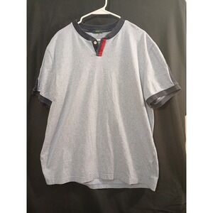 Vintage J.Crew Oarsman Polo Shirt Men's Large Blue Short Sleeve Y2K